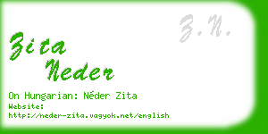 zita neder business card
